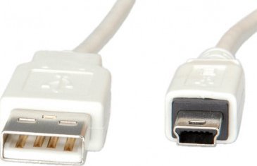 Kabel USB Secomp USB-A - miniUSB 1.8 m Beżowy (S3142-250)