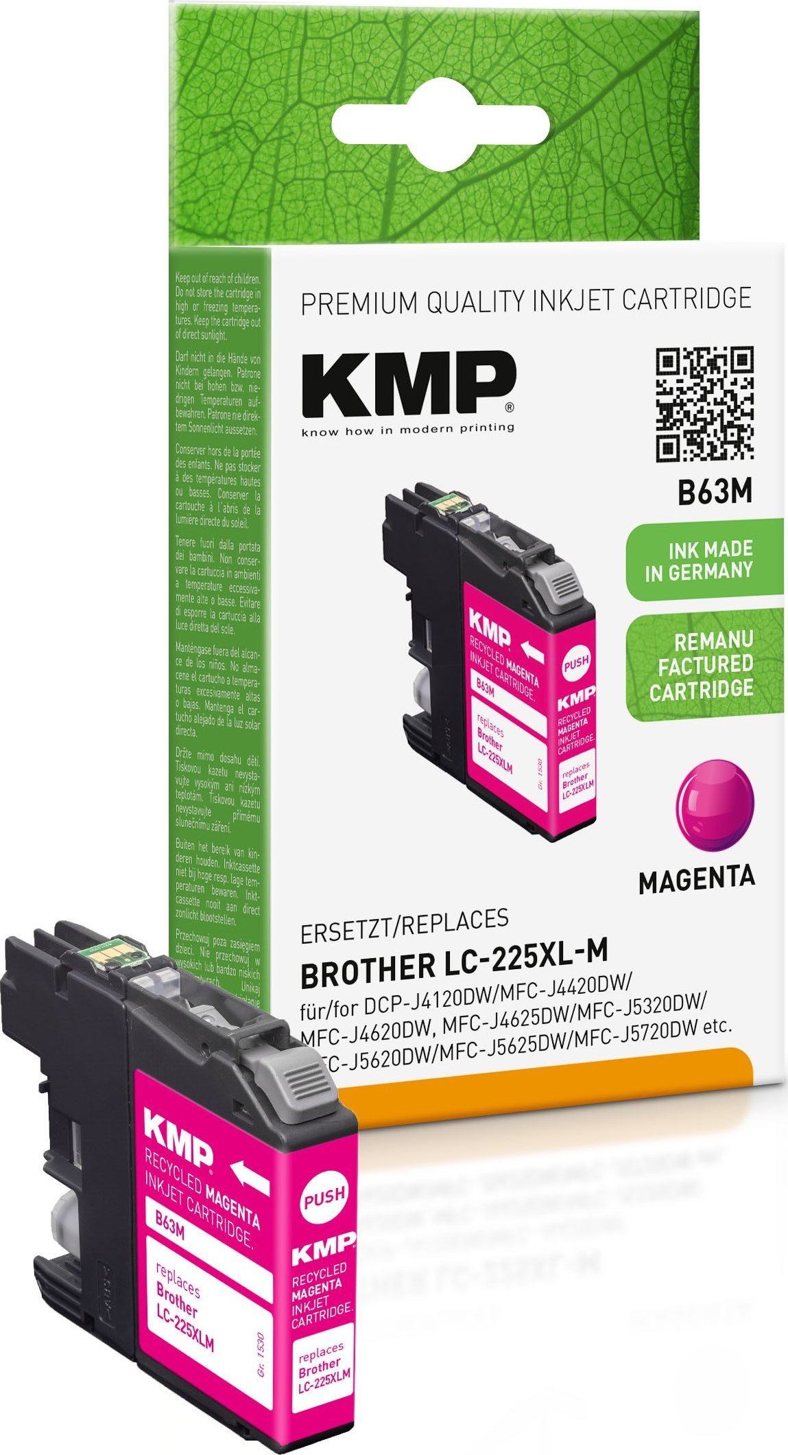 KMP Printtechnik AG KMP kartridż Brother LC-225XLM 1200 S. magenta remanufactured