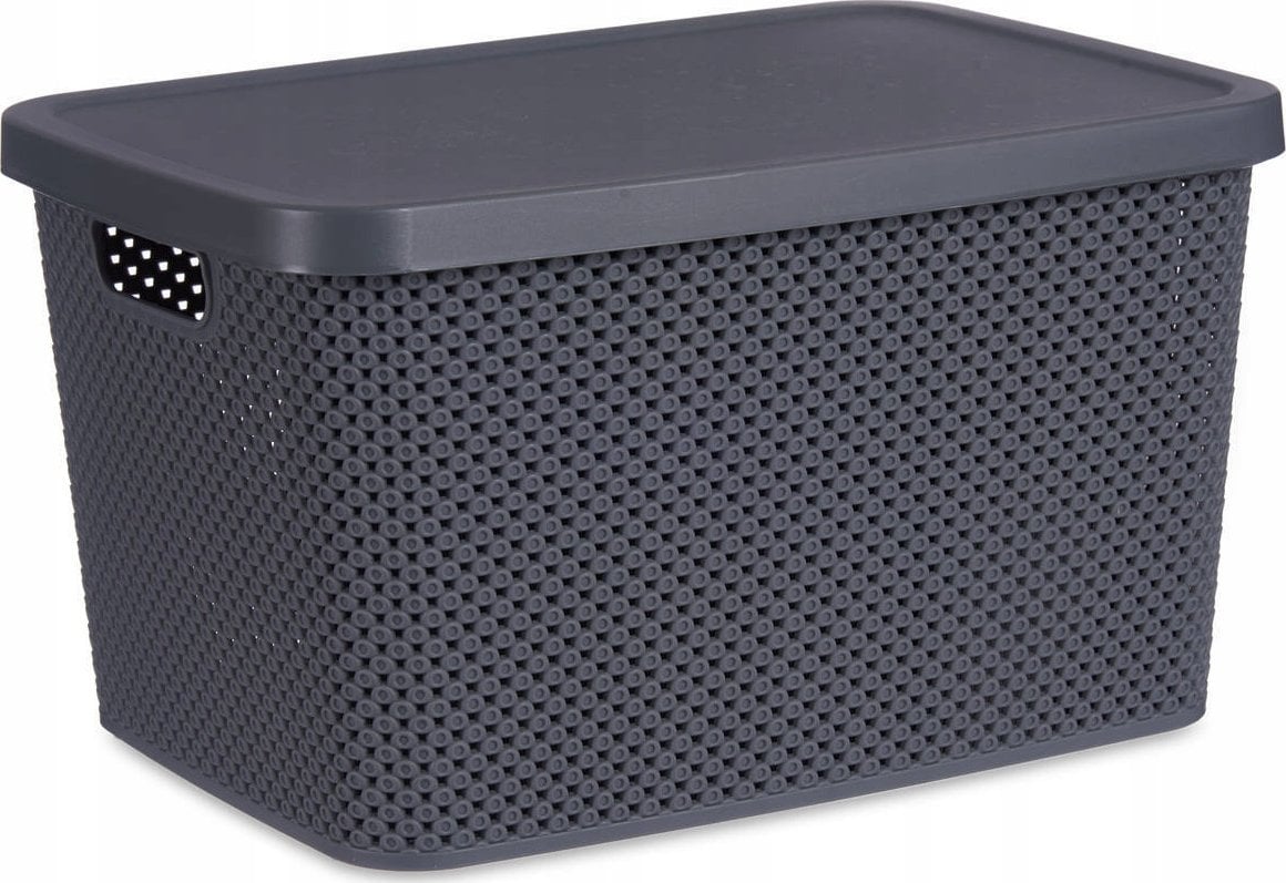 Kipit Kosz plastikowy z pokrywką, organizer, 19 l