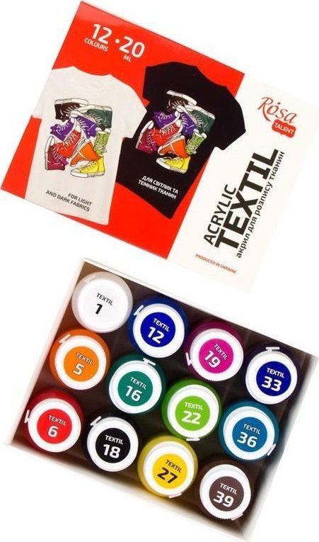 Farby do tkanin Style 20ml 12 kolorów