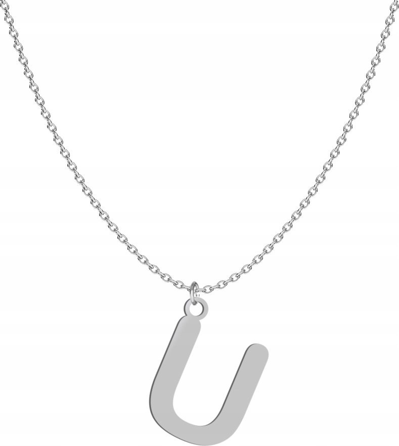 Radziszewska Jewellery Srebrny naszyjnik LITERA U DEDYKACJA GRATIS