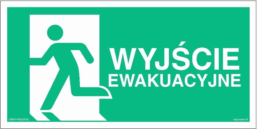 Wyjście Ewakuacyjne W Lewo - Duży Znak Ewaukacyjny Świecący W Nocy 400X200 Libres Polska Sp Sgp-Ac130_400X200_Ps 5903816006240