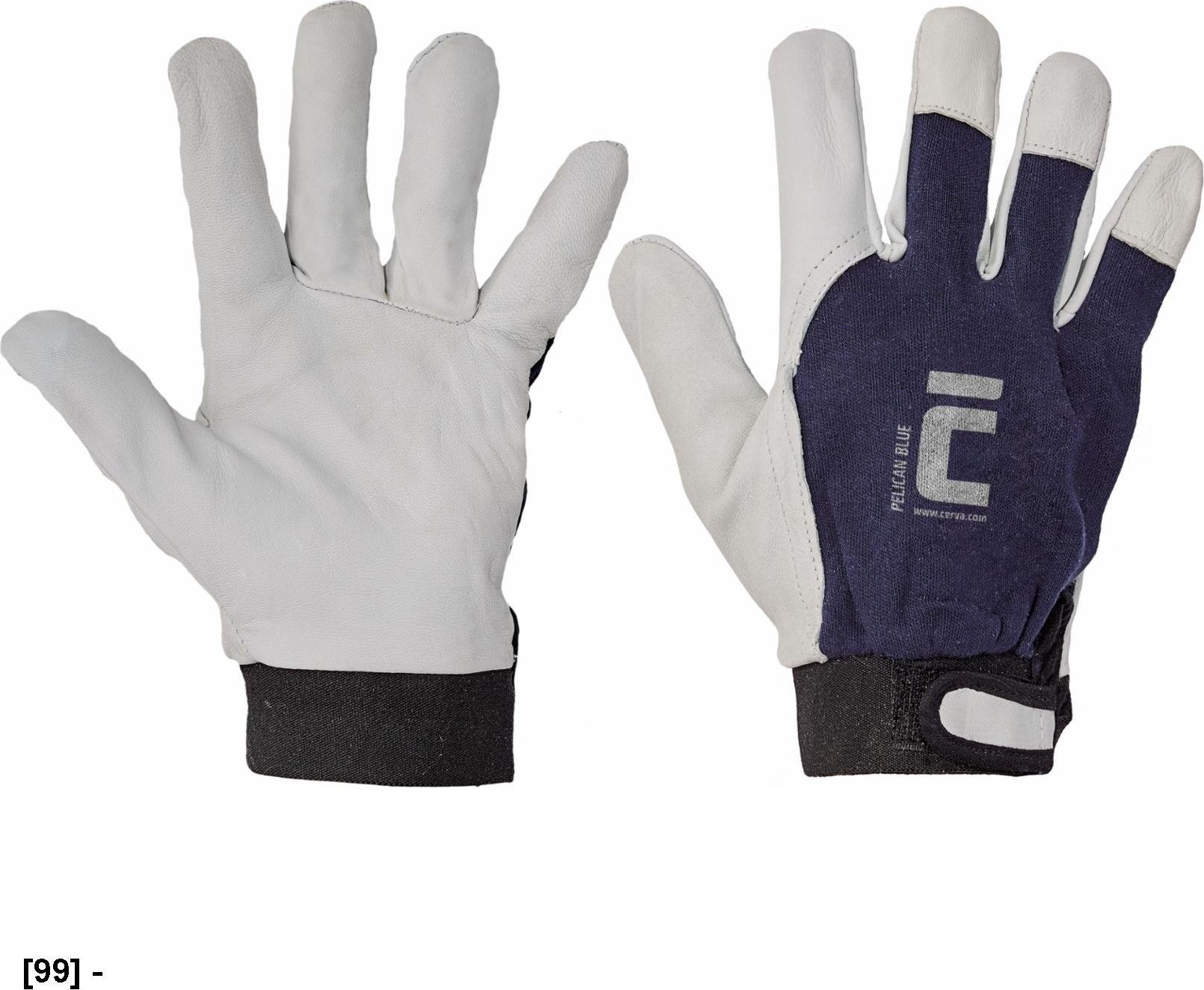 CERVA PELICAN BLUE - rękawice mechaniczne wzmacniane skórą 8