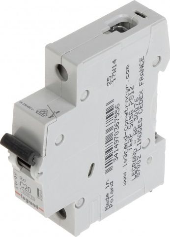 Legrand Wyłącznik Nadprądowy Le-419203 Jednofazowy 20a Typ C Legrand