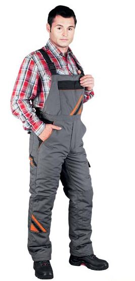 Reis Spodnie ochronne ocieplane ogrodniczki szare XXL (PRO-WIN-B SBP XXL)