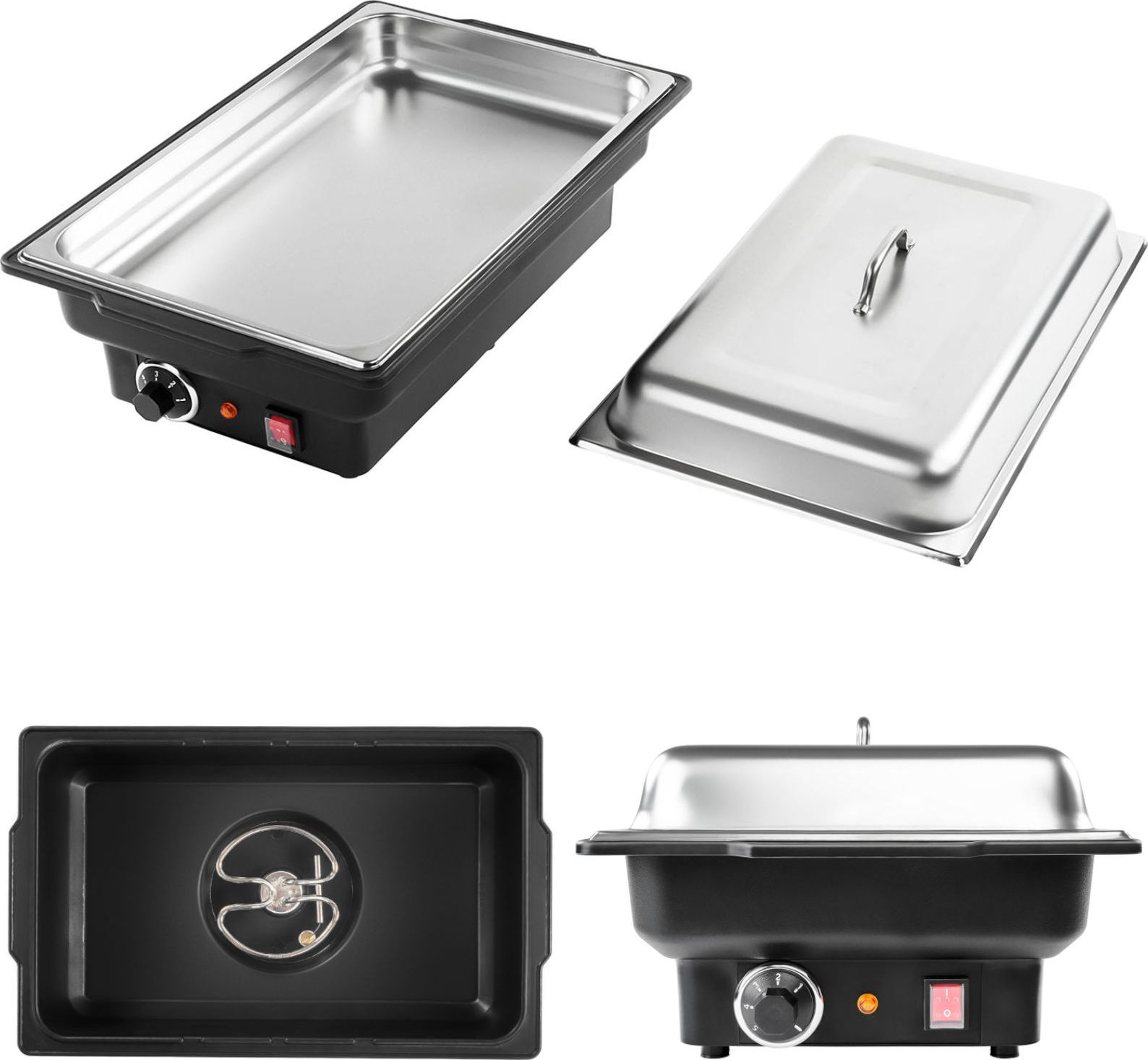 Royal Catering 1147 PODGRZEWACZ STOŁOWY DO POTRAW ELEKTRYCZNY GN 1/1 100MM 1147