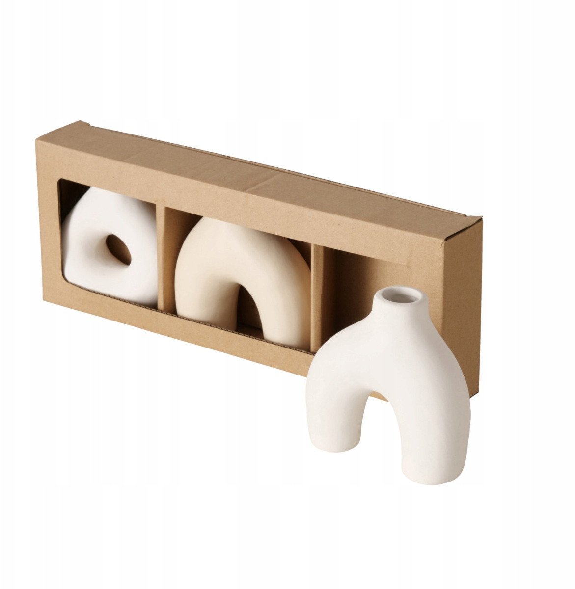 Zestaw ozdobnych wazoników METTY, 3 szt., wys. 10 cm