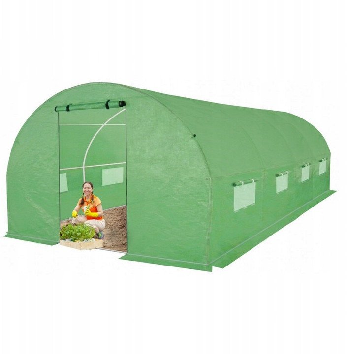 Tunel foliowy szklarnia 2,5x4m Zielony rurki 19mm siatka PE 10m2