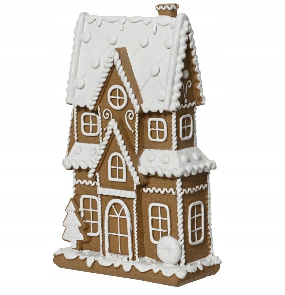 Figurka świąteczna domek z piernika tworzywo sztuczne 6,5x21,5cm 1szt