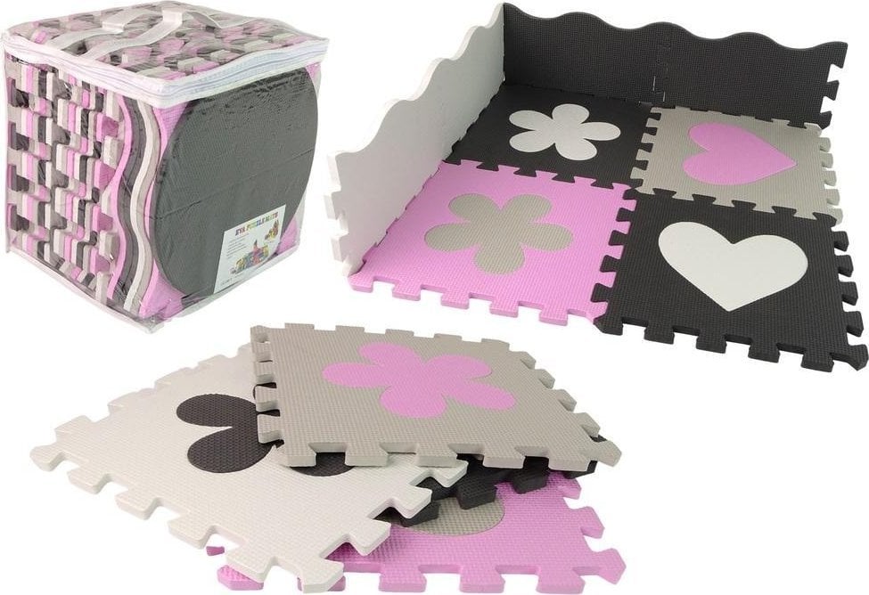 LeanToys Mata Edukacyjna Piankowa EVA Puzzle Dla Niemowląt 25 szt