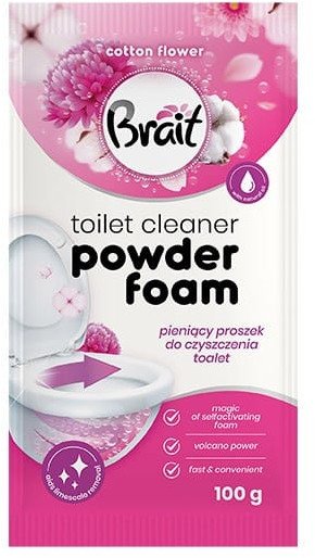 BRAIT Wulkan Pieniący proszek do czyszczenia toalet Cotton Flower 100 g