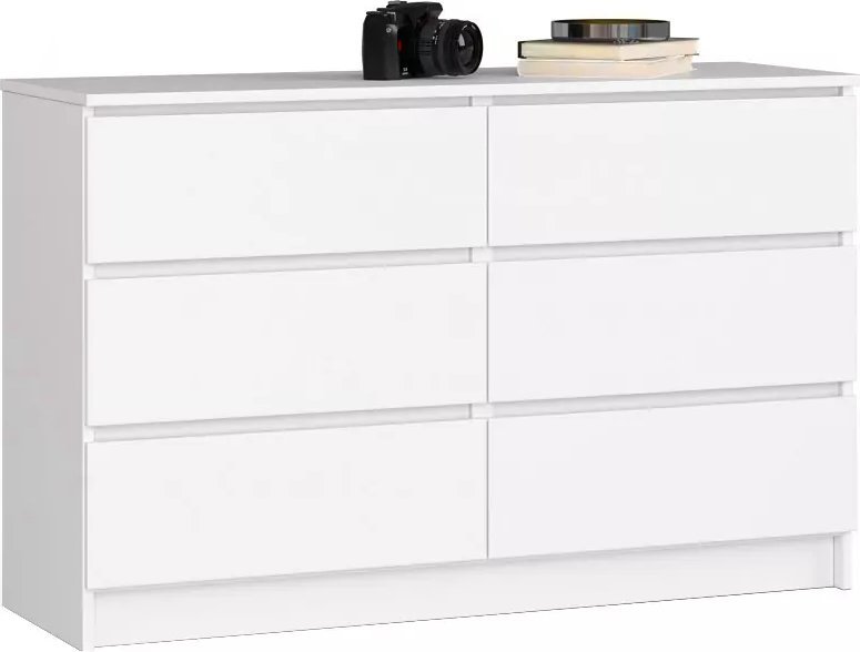 Elior Biała komoda z szufladami do salonu - Diron 3X