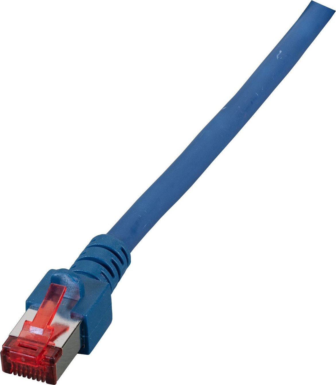 EFB EFB RJ45 Patchkabel S/FTP Cat.6 LSZH 0.15m BLAU reines Kupfer Laengenaufdruck auf Knickschutztuelle patentiert