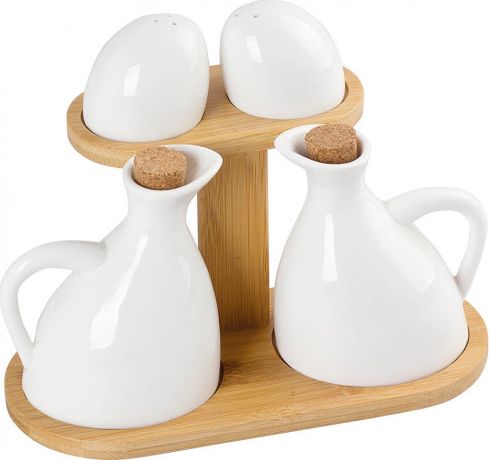 Lumarko regular zestaw do przypraw 4 el. Z bambusową podstawą