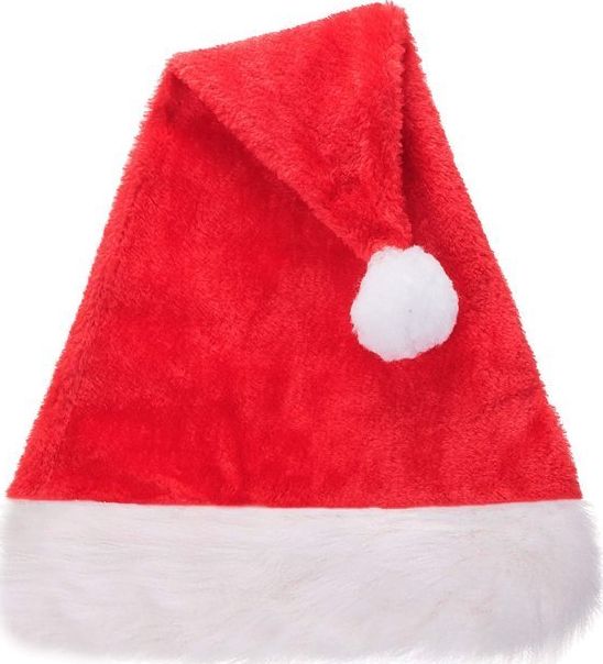 Springos Czapka mikołaja mikołajki czerwona pluszowa UNIWERSALNY