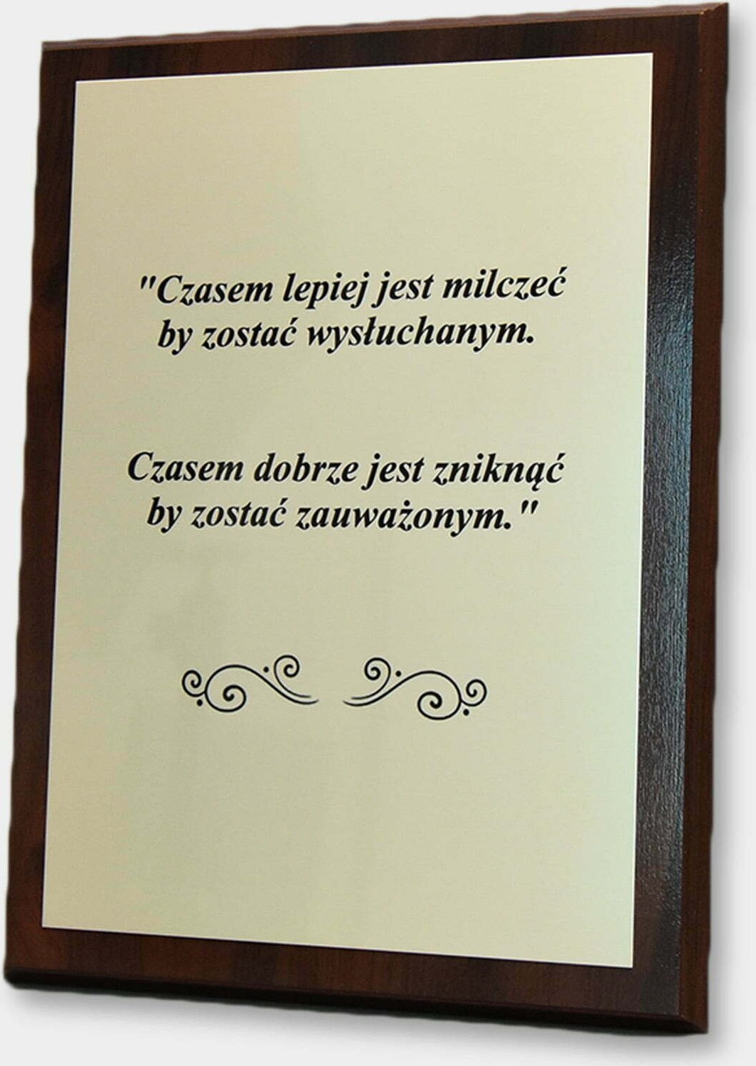 rzezbyzbrazu Grawerowana Tabliczka na Drewnianym Tablo A4