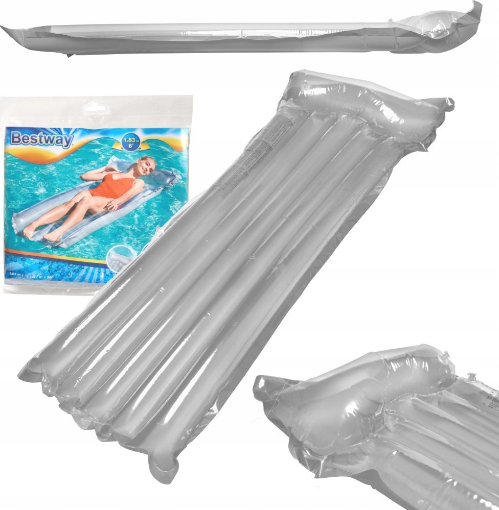 Bestway BESTWAY 44013 Materac dmuchany plażowy do basenu do pływania szary
