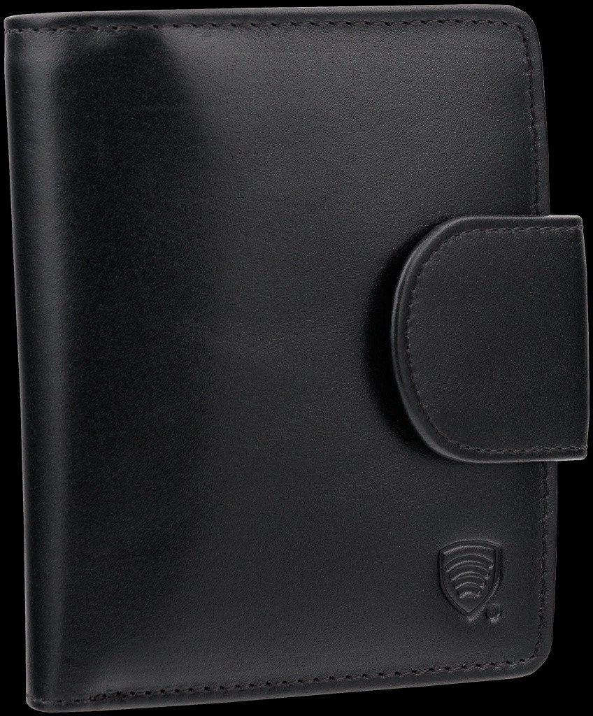 Skórzany damski portfel z ochroną RFID (Czarny) Uniwersalny