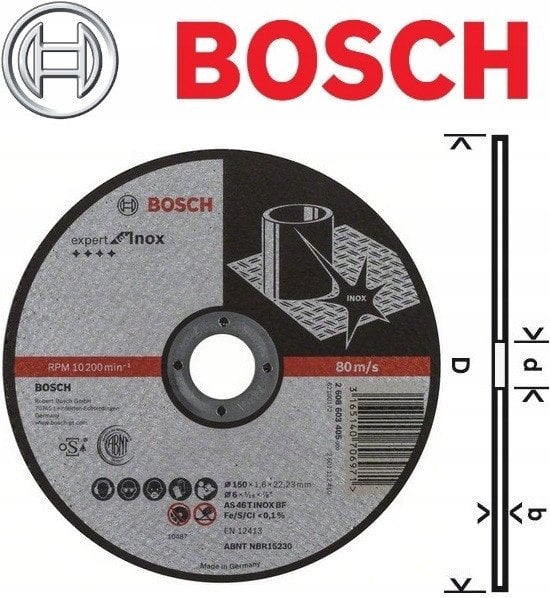 Bosch Bosch cutting discs Expert for Inox, 150x1.6mm