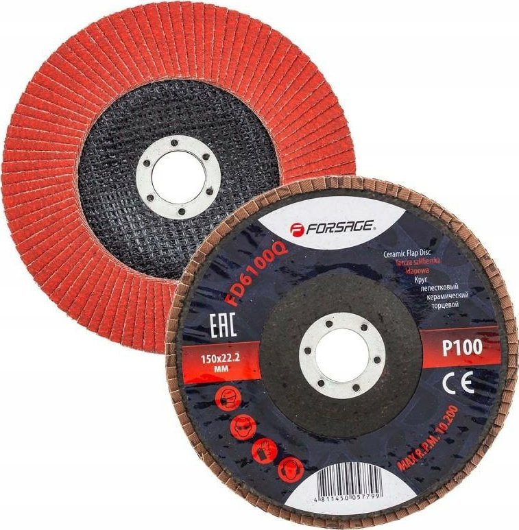 Forsage Tarcza szlifierska listkowa lamelkowa 150x22.2mm P100