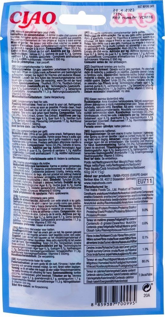 Churu Przysmak CHURU Pops Tuńczyk dla kota 4x14g