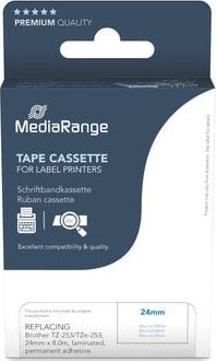 MediaRange MediaRange Schriftbandka. Brother TZ-253/TZe-253 24mm 8m bl