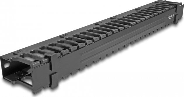 DeLOCK Panel do prowadzenia kabli 19 z 3 otworami 1U czarny