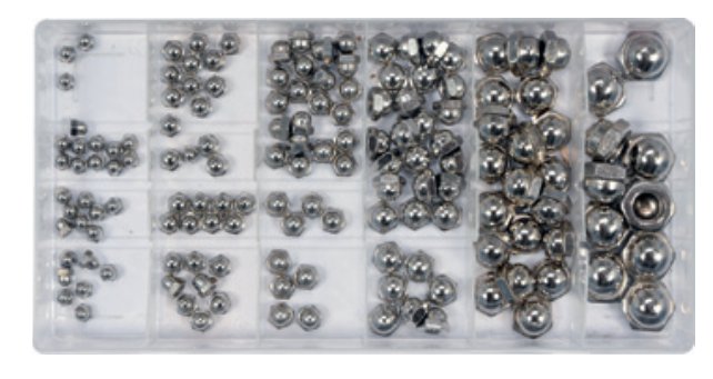 Yato Zestaw nakrętek metrycznych kołpakowych M3-M10 150szt. (YT-06775)