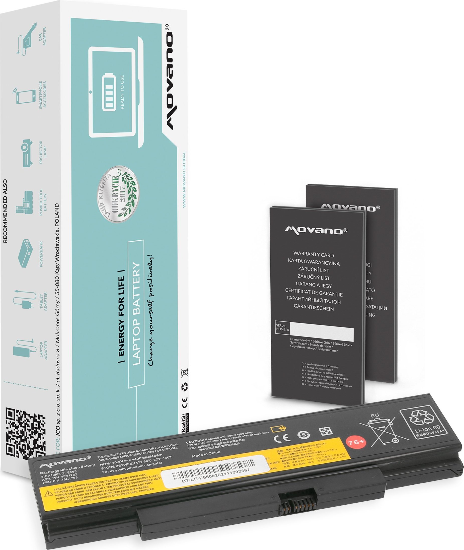 Bateria Movano Bateria do Lenovo ThinkPad E550 E555 E560 E565