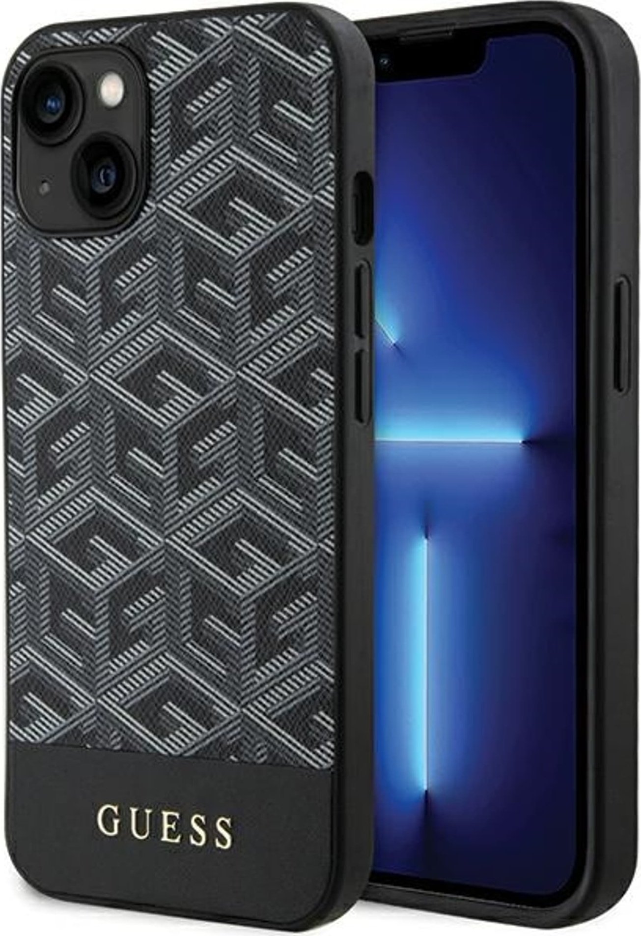 Guess GUHMP15SHGCFSEK iPhone 15 / 14 / 13 6.1" czarny/black hardcase GCube Stripes MagSafe