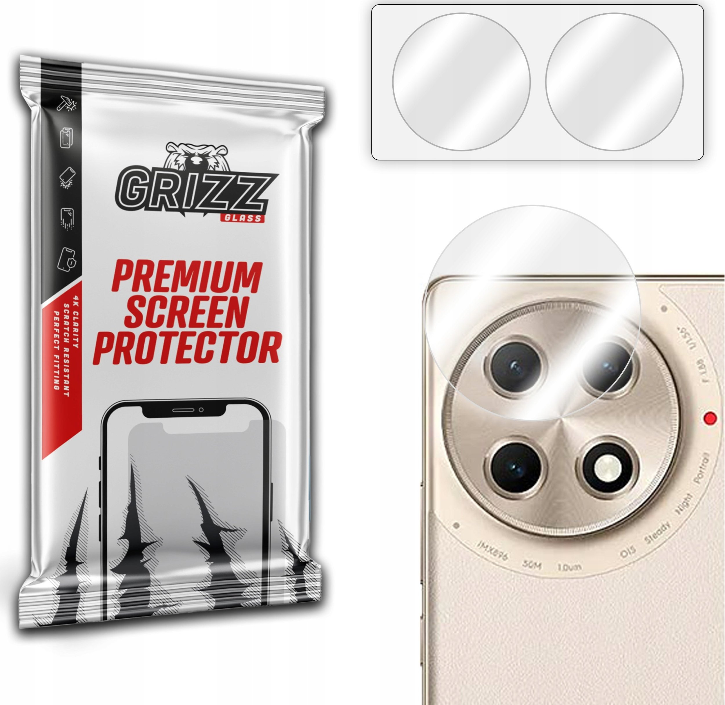GrizzGlass Szkło na aparat GrizzGlass HybridGlass Camera do Tecno Camon 30S Pro