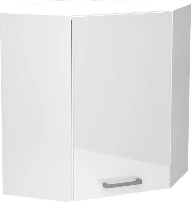 Elior Biała szafka kuchenna górna narożna - Elora 28X połysk