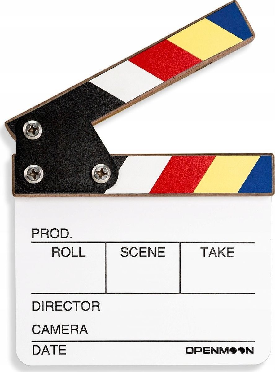 Mały Profesjonalny Klaps Filmowy Studyjny Do Filmu 15x15cm Biały Kolor Na Pisaki Mazaki / Ocjb01