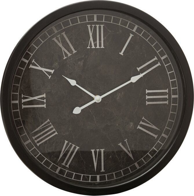 Eurofirany Klasyczny zegar ścienny cyfry rzymskie 40X7X40 czarny