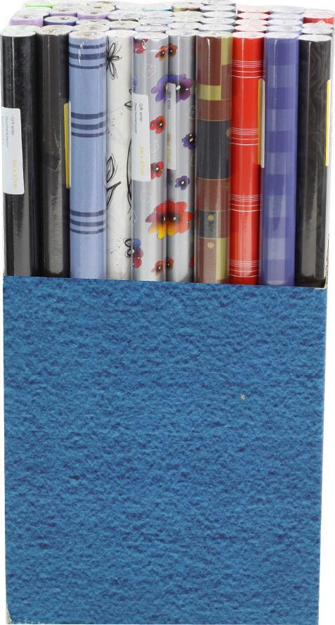 Zestaw Papier mix kolorów 55 szt 57cm x 2m MIX7