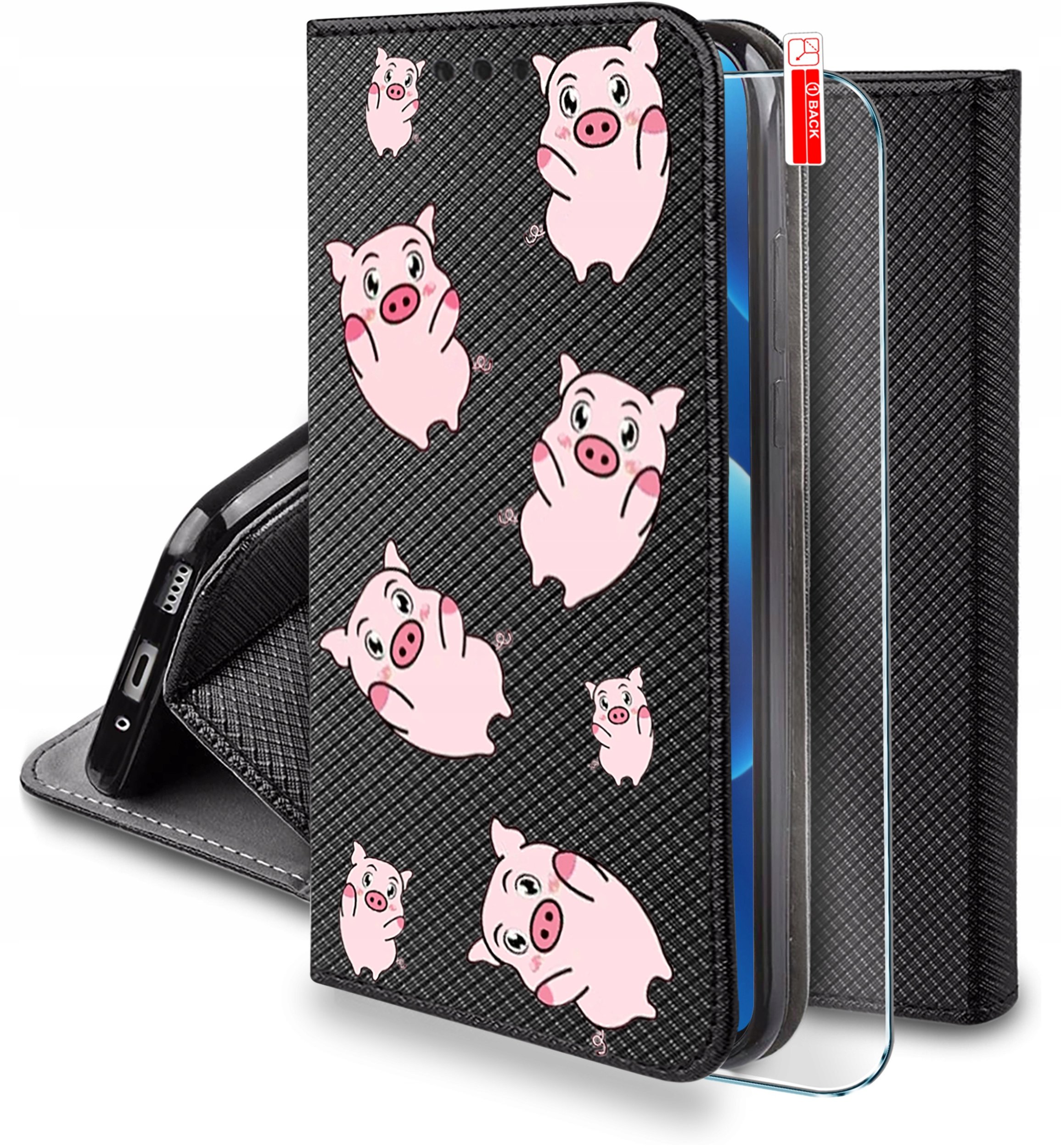 Etui do Motorola G86 | G86 Power MAGNET WZORY CASE PORTFEL + SZKŁO 9H