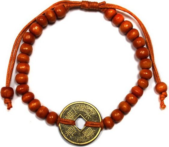 Lovrin Bransoletka szczęścia Feng Shui - Pomarańczowa