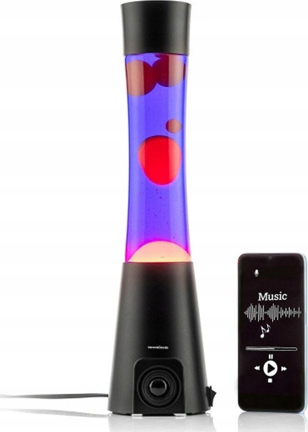 Lampka biurkowa InnovaGoods InnovaGoods LAMPA LAVA Z GŁOŚNIKIEM Maglamp BLACK