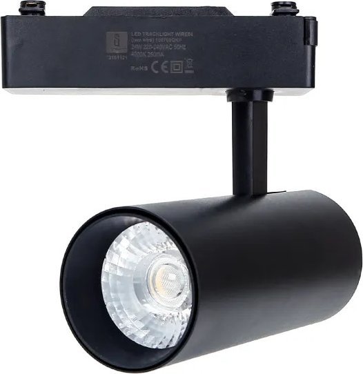 Aigostar LED Dwuprzewodowe światło szynowe czarne 24W LED Dwuprzewodowe światło szynowe czarne 24W