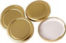 Altom Zakrętki do słoików złote wieczko fi 82 mm / 4 10 szt