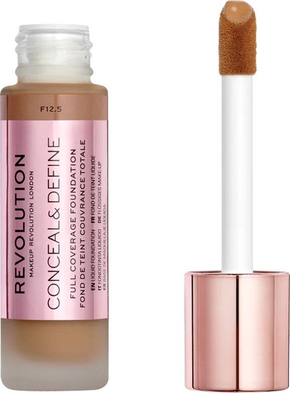 Makeup Revolution Makeup Revolution, Conceal & Define, Oil Free, Cream Foundation, F 12.5, 23 ml For Women