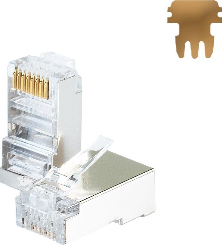 NetRack Wtyk RJ45 FTP STP kat. 5e, drut, Netrack (100 szt)