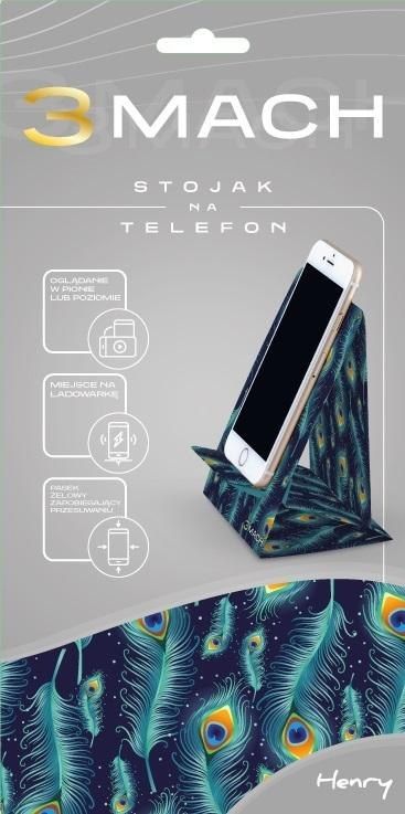 Podstawka HENRY 3MACH Stojak na telefon - Pawie pióra