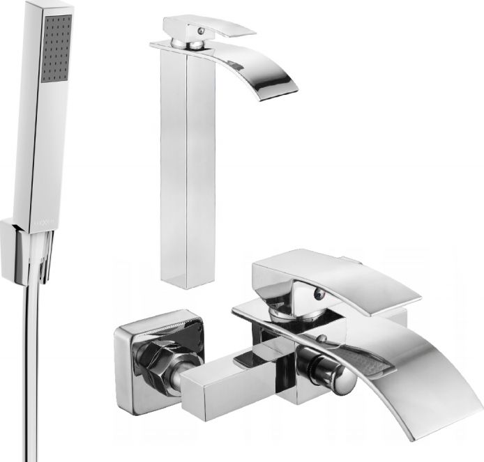 Mexen Mexen Aries R77 zestaw wannowy, chrom - 744813R77-00