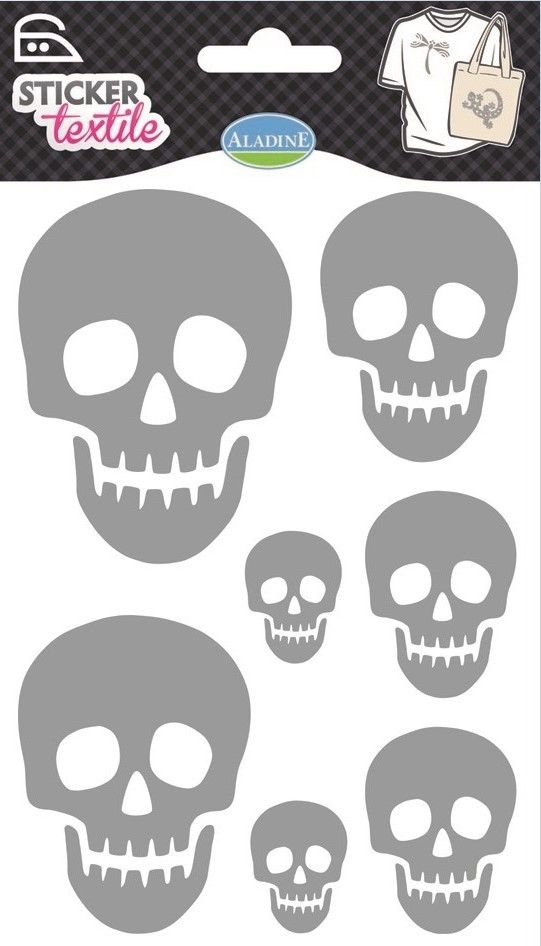 Aladine Naprasowywanka Brokatowa Czaszki