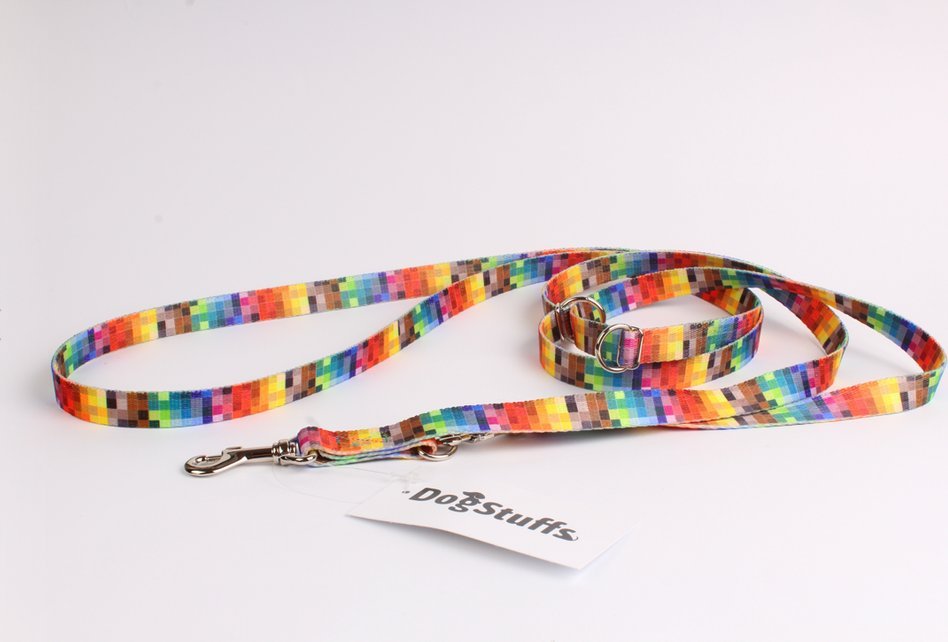 DogStuffs DogStuffs Smycz Regulowana Piksele 15mm/220cm