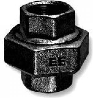 Odlewnia Zawiercie Dwuzłączka płaska z uszczelką bez rantu 11/2" czarna nr 48oru (5907791622884)