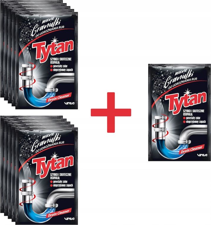 Tytan GRANULKI DO UDROŻNIANIA RUR TYTAN SASZETKA 10+1SZT
