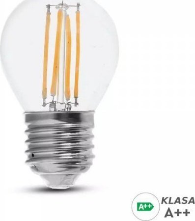V-TAC Żarówka LED V-TAC 6W Filament E27 Kulka G45 Przeźroczysta VT-2386 3000K 800lm