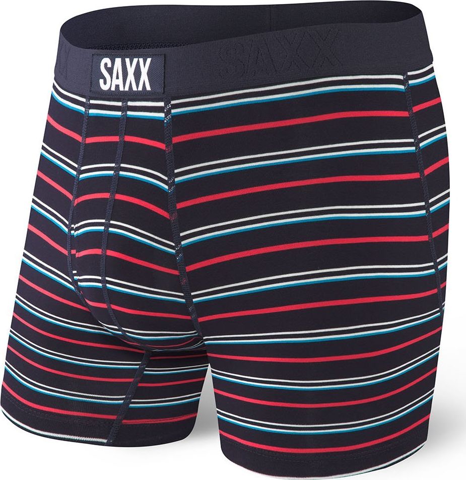 SAXX VIBE BOXER BR DK INK COAST STRIPE S